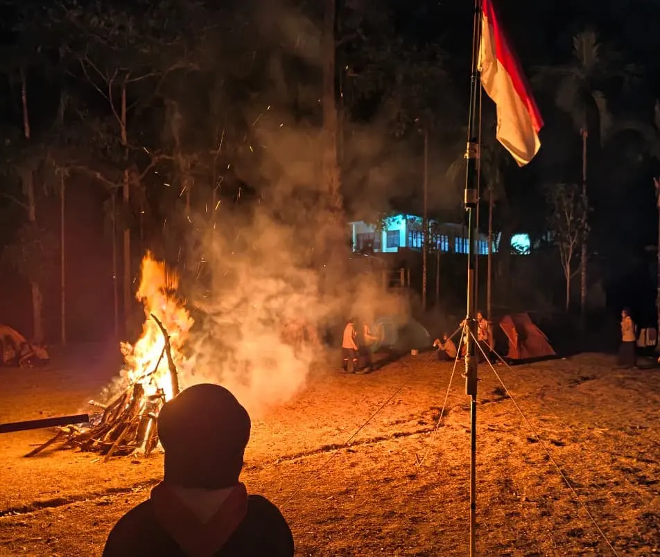 Upacara Api Unggun, Pembina Saka Wanabakti Makassar Sampaikan Makna Api Unggun dalam Kehidupan