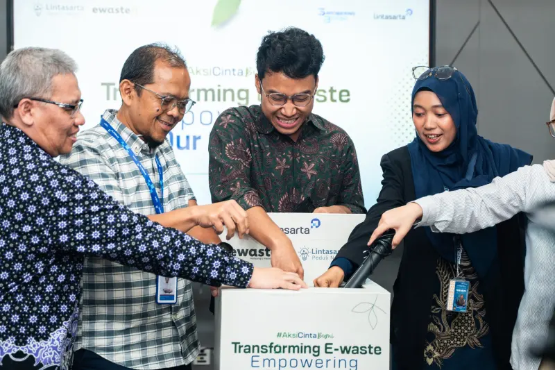 Tertinggi di Asia Tenggara, Indonesia Darurat Sampah Elektronik 1,9 Juta Ton, Lintasarta dan EwasteRJ Dorong Ekonomi Sirkular