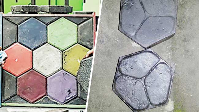 Ramai-Ramai Menyulap Sampah Plastik Jadi Paving Block