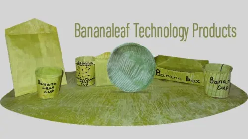 Pengganti Plastik, Piring dan Gelas Ini Dibuat dari Daun Pisang