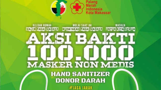 Panitia  Kongres PA Sulsel Lakukan Aksi Kemanusiaan 100.000 Masker