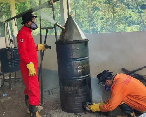 Cara Membuat Disinfektan dari Cuka Kayu Ala Daops Manggala Agni Gowa!