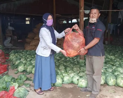 Rumah Koran Fasilitasi Petani Sedekah Sayur di Masa Pandemi