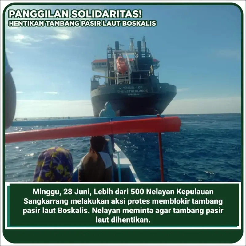 Aksi Heroik Nelayan Sangkarrang Mengejar Kapal Boskalis di Selat Makassar