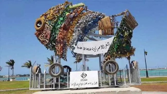 Di Tangan Mahasiswa Arab Saudi, Sampah Laut Merah Jadi Karya Seni