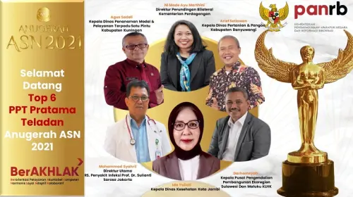Kapus P3E Suma KLHK Masuk Top 6 Anugerah ASN Teladan 2021