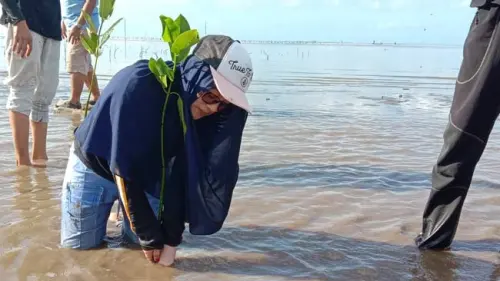 Disabilitas Peduli Lingkungan, Fatimah Ambil Bagian di Aksi Kolaborasi Jaga Mangrove