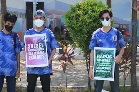 Pakai Kostum Brasil dan Jepang, Aktivis Tuntut Hapus Konsesi PT Vale di Pegunungan Lumereo