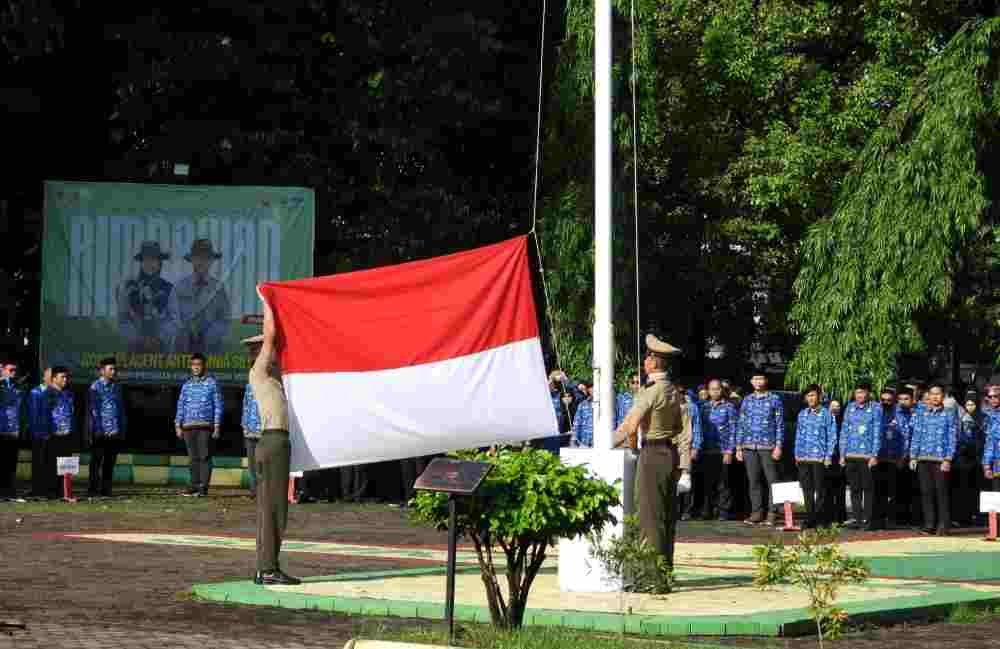 Meriahkan HUT ke-53  KORPRI, Satker LHK Sulsel Gelar Upacara