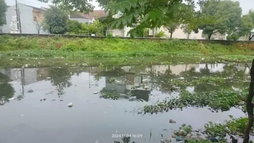 Melihat Rombongan Sampah Melintasi Kanal Kota Makassar di Musim Hujan