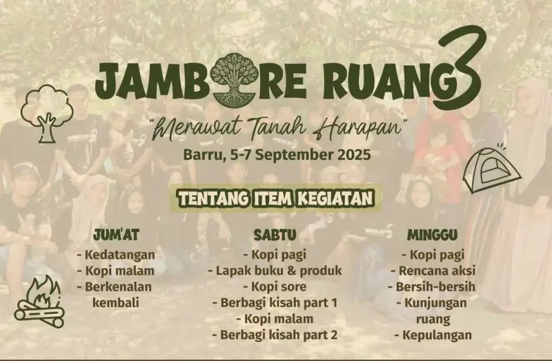 Usung Tema 'Merawat Tanah Harapan' Jambore Ruang Ke-3 Digelar di Barru