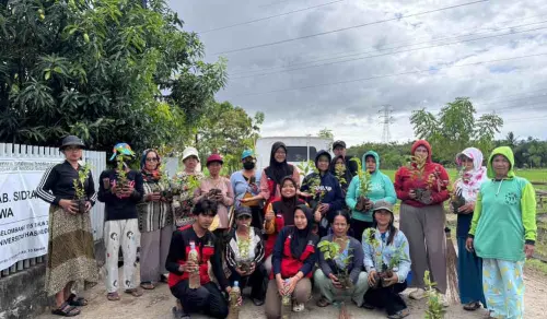 Mahasiswa KKNT Unhas Gelar Aksi Hijau di Kelurahan Arawa, Sidrap