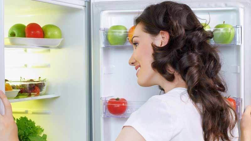 ilustrasi makanan dalam kulkas