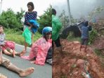 Ngerinya Jalan yang Menganga Akibat Hujan Lebat Sepanjang Hari di Manggarai Barat