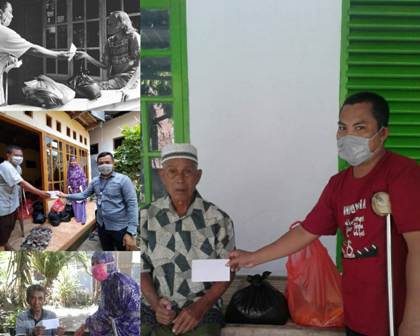 PerDIK dan Difabel Community Salurkan Paket Sembako untuk Difabel Lansia Di Gowa