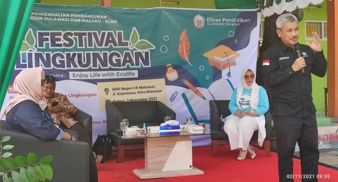Meriahnya Festival Lingkungan yang Digelar P3E Suma KLHK di SMA 14 Makassar