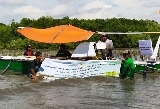 HPHA Sulsel Tanam 1000 Pohon Mangrove di Kampung Untia Makassar